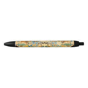 Caneta Preta Animais da Arte Popular Americana Vintage