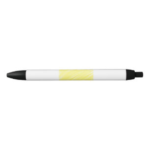 Caneta Preta anúncio amarelo pastel personalizado de cor sólida