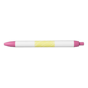 Caneta Preta anúncio amarelo pastel personalizado de cor sólida