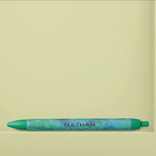 Caneta Preta Aqua Fractal Personalizado