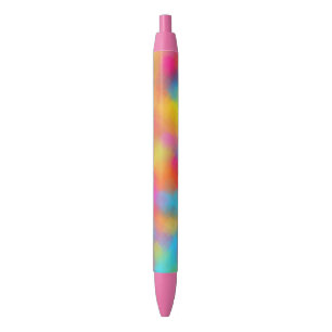 Caneta Preta Arco-íris Moderno Rosa Vermelho Azul Roxo Amarelo