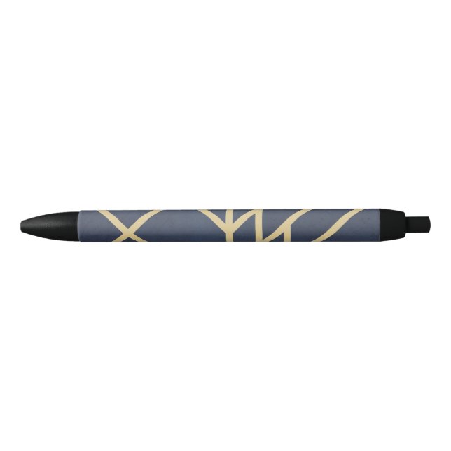 Caneta Preta Art Deco design (Frente)