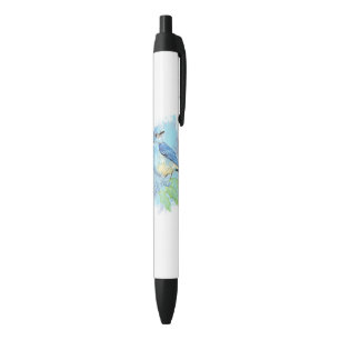 Caneta Preta Arte de pássaro azul Bonito de Bluebird