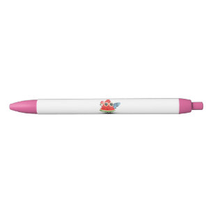 Caneta Preta Arte de Personagem de Melancia Fofa de Verão na Pr