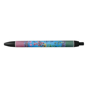 Caneta Preta Arte feita à mão - A Roda de Flores