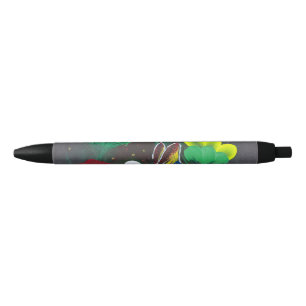 Caneta Preta Arte manual - Flor de Borboleta