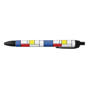 Caneta Preta Arte Moderna Minimalista Geométrica De Stijl Mondr