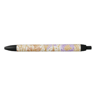 Caneta Preta Artes e Ofícios de Walter Crane Arte Floral Roxo