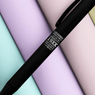 Caneta Preta As Legendas Personalizadas Eram Nasceres na Idade 