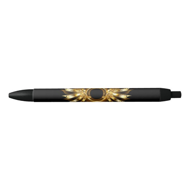 Caneta Preta Asas steampunk (Frente)