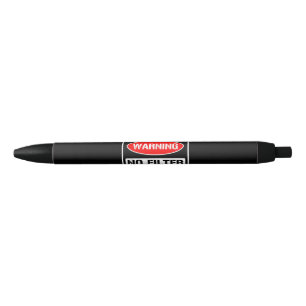 Caneta Preta Aviso Sem Filtro Engraçado Engraçado Perigo De Arm