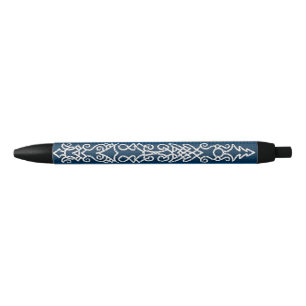 Caneta Preta Azul do teste padrão de Viking