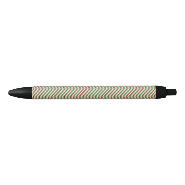 Caneta Preta Bandas decorativas de Natal (Frente)