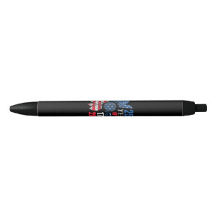 Caneta Preta Bandeira Americana de 4 de Julho Vintage 250 Anos