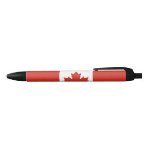 Caneta Preta Bandeira Canadiana (Maple Leaf) (Canadá)