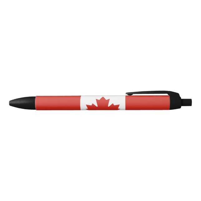 Caneta Preta Bandeira Canadiana (Maple Leaf) (Canadá) (parte de cima)