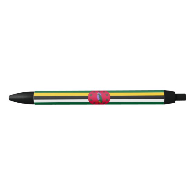 Caneta Preta Bandeira da Dominica (Frente)