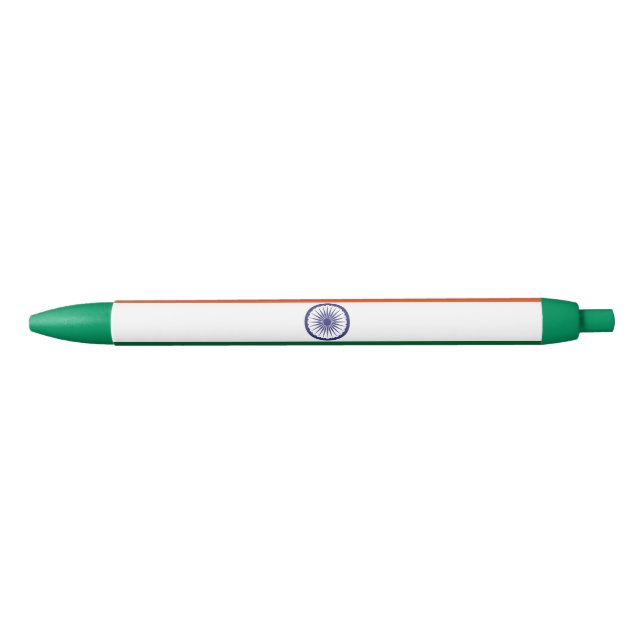 Caneta Preta Bandeira da Índia (Frente)