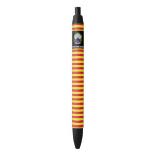 Caneta Preta Bandeira da Macedônia do Norte Fofo Patriótico