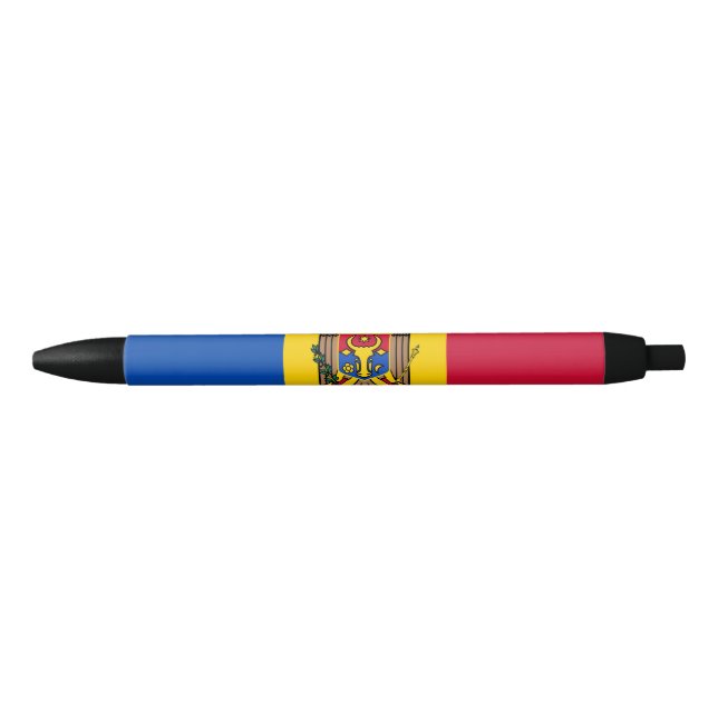 Caneta Preta Bandeira da Moldávia (Frente)