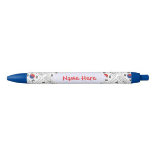 Caneta Preta Bandeira da República da Coreia Personalizada