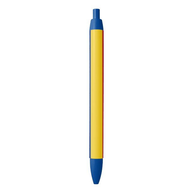 Caneta Preta Bandeira da Romênia (Frente Vertical)