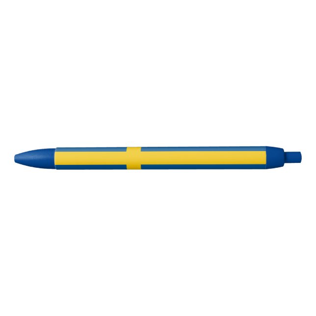 Caneta Preta Bandeira da Suécia (Frente)