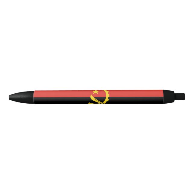 Caneta Preta Bandeira de Angola (Frente)