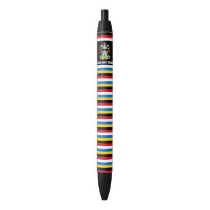 Caneta Preta Bandeira de Antígua e Barbuda Patriótica