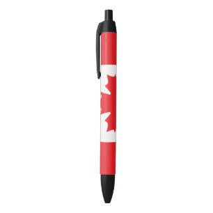 Caneta Preta Bandeira de Canadá