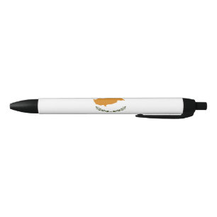Caneta Preta Bandeira de Chipre (cipriota grego)