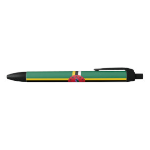 Caneta Preta Bandeira de Dominica
