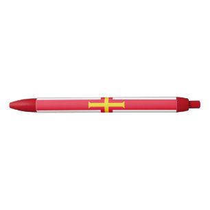 Caneta Preta Bandeira de Guernsey