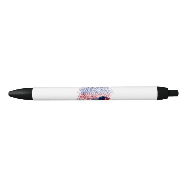 Caneta Preta bandeira de Liechtenstein (Frente)