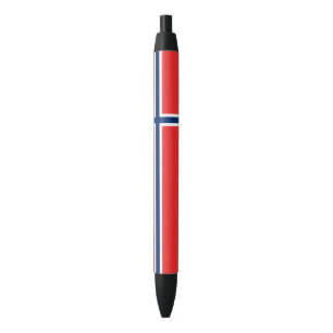 Caneta Preta Bandeira de Noruega