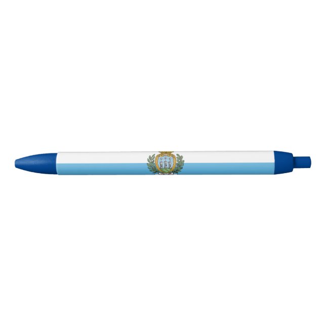Caneta Preta Bandeira de São Marinho (Frente)