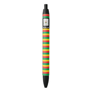 Caneta Preta Bandeira do Burquina Fasso Patriótico Fofo
