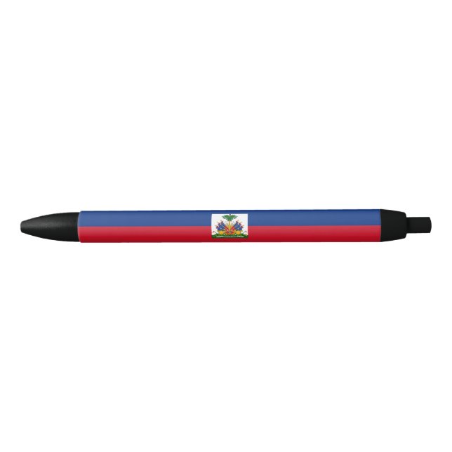Caneta Preta Bandeira do Haiti (Frente)