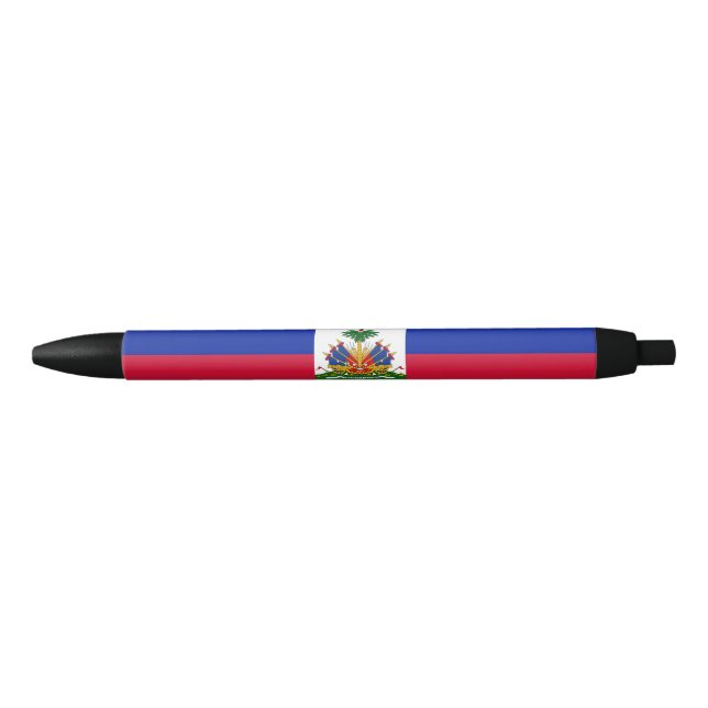 Caneta Preta Bandeira do Haiti (Frente)