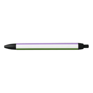 Caneta Preta Bandeira do orgulho genderqueer SlipperyJoe's lava