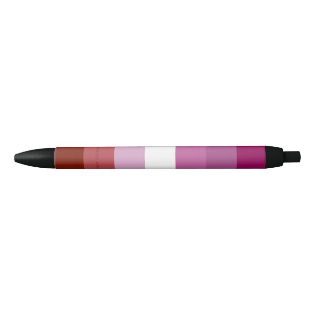 Caneta Preta bandeira do orgulho lésbico feminino da SlipperyJo (Frente)