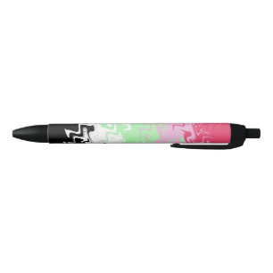 Caneta Preta Bandeira do Orgulho Recíproco Abstrata Ondulada Tr