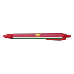 Caneta Preta Bandeira do Suriname