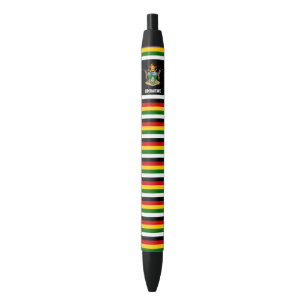 Caneta Preta Bandeira do Zimbábue Fofo Patriótico