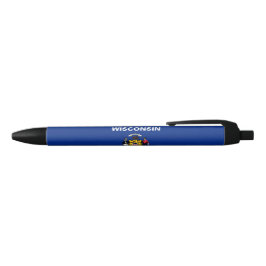 Caneta Preta Bandeira Estadual do Wisconsin