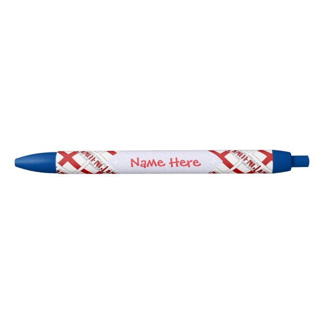 Caneta Preta Bandeira inglesa da Inglaterra Personalizada Verme (Frente)