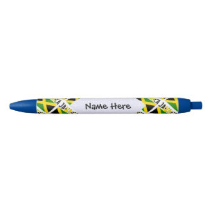 Caneta Preta Bandeira Jamaicana Preta Personalização Tiled 