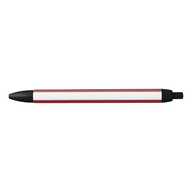Caneta Preta Bandeira letã (Letónia) (Frente)