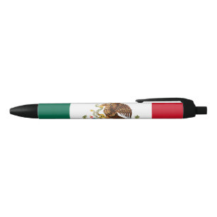 Caneta Preta Bandeira Mexicana