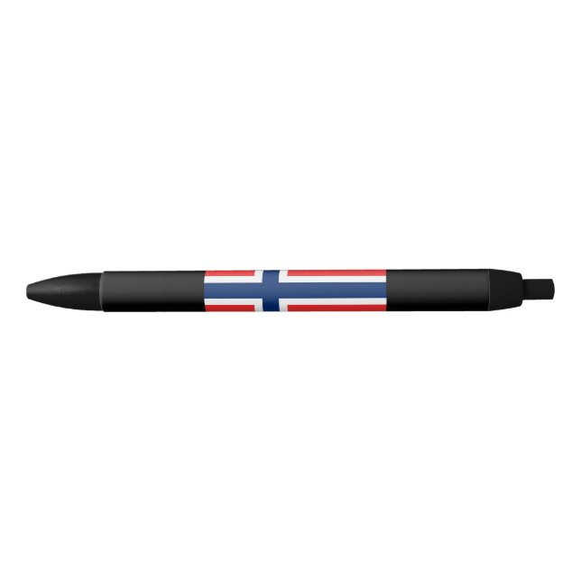 Caneta Preta Bandeira norueguesa (Noruega) (Frente)